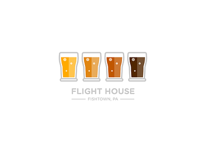 Flight House Logo bar beer branding concept design flight glass illustration logo restaurant