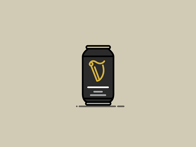 Beer #6: Guinness gold black guinness irish stout ale bottle lager beer can beer illustration