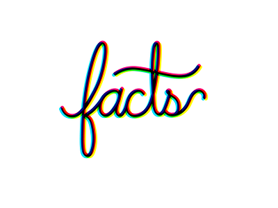 Facts 3d cursive facts hand lettering icon illustration lettering letters logo script type typography
