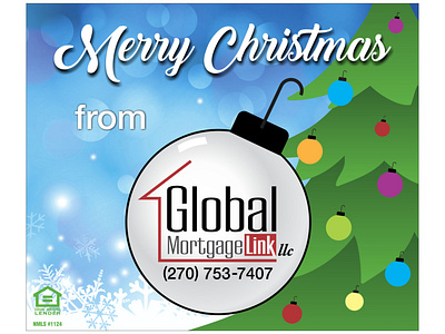 Global Mortgage Christmas coreldraw graphic design printed vinyl