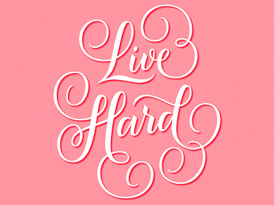 Live Hard design handlettering illustration lettering typography vector