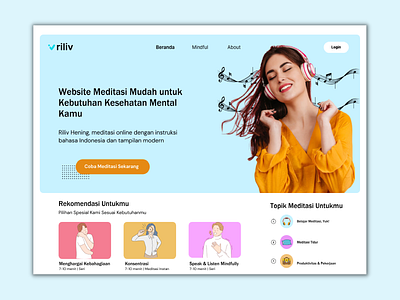 Riliv Website ( Meditation Webiste ) design figma graphic design motion graphics ui uiux uiuxdesign