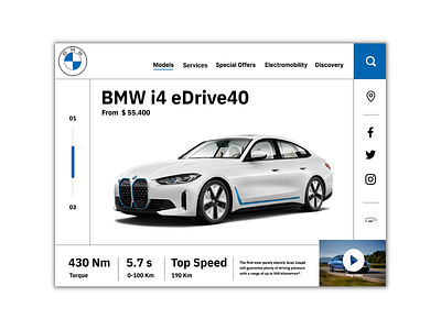 BMW Landing page Mock up