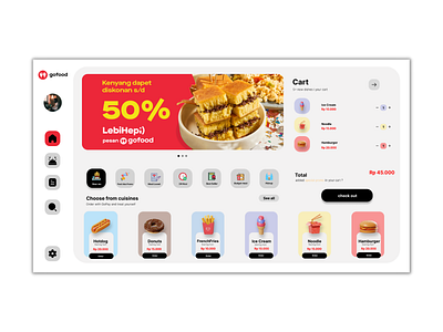 mockup Gofood apps for pc branding design figma graphic design illustration logo motion graphics ui uiux uiuxdesign