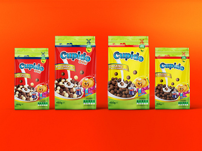 Cupido Package Breakfast Cereal branding graphics logo minimal package design print