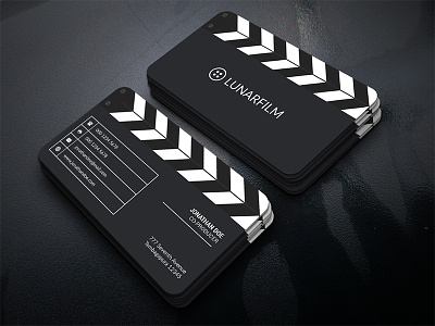 Film Clipperboard Business Card business card clapper clapperboard clean entertainment film film maker movie production professional stage video