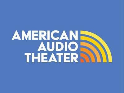 American Audio Theater Logo Design arts and culture arts and entertainment audio industry brand mark branding design education industry geometric design graphic design literature logo logo design logotype modernism modernist design publishing theater logo visual identity