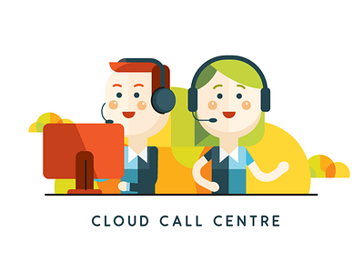 Customer Care 2d care character cloud customer design employee indonesia service vector