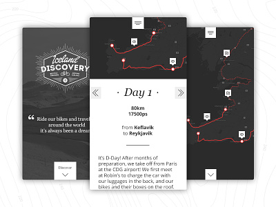 Iceland Discovery art design diary direction graphic interface logotype map mobile responsive ui webdesign