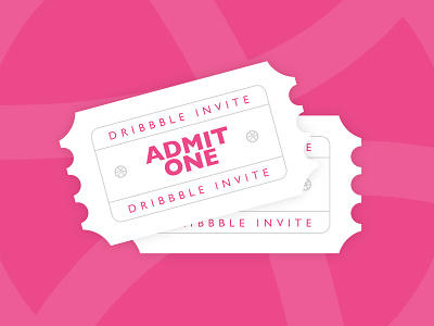 2x Dribbble Invite dribbble invitation invite pink