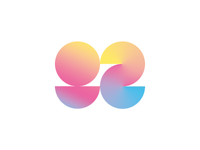 Zero Two Logo clean concept corporate design gradient logo mark simple
