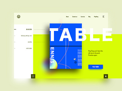 Web exercise green pingpong play table ui web