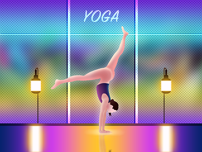 YOGA illustration illustrator lighting sport yoga