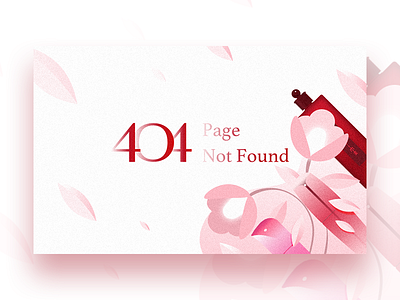 SHISEIDO 404 Page 404 cosmetics flowers graphic illustration shiseido web