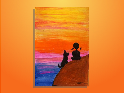 Me & Goldy - Acrylic Painting