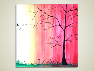 Wildlife Art of Acrylic Colors - Nature, Birds, Forest & Tree