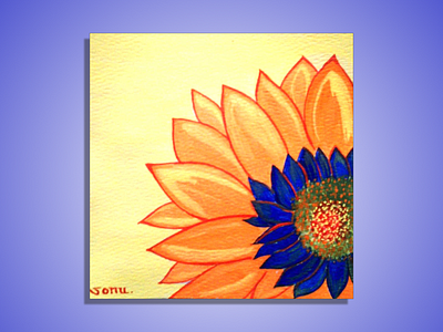 Original Painting - Flower Floral Using Acrylic Colors