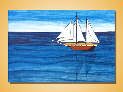 Sailing the Sea - Original & Handmade Painting