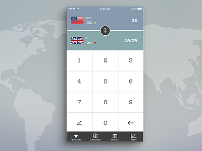 Daily UI Day006 Currency Calculator android calculator currency dailyui design ios mobile ui ux