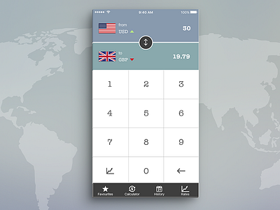 Daily UI Day006 Currency Calculator