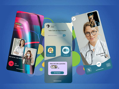 Telemedicine MobileApp app design graphic design illustration ui ux