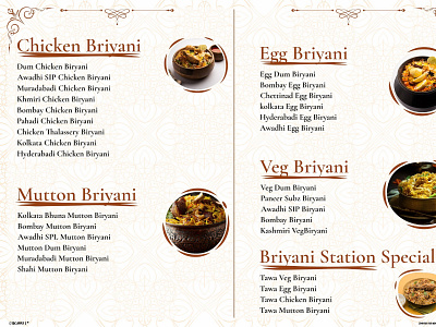 FRANCHISE BIRYANI MENU