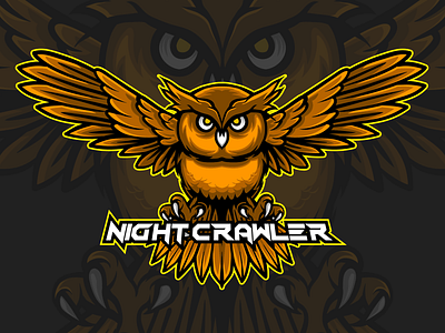 Night Crawler logo design esport graphic design icon illustration logo owl squadlogo twitch ui vector