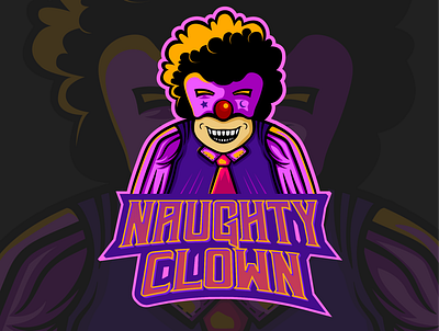 Naughty clown icon design editabletexts esport graphic design icon illustration logo vector