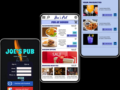Food app design app design graphic design ui ux