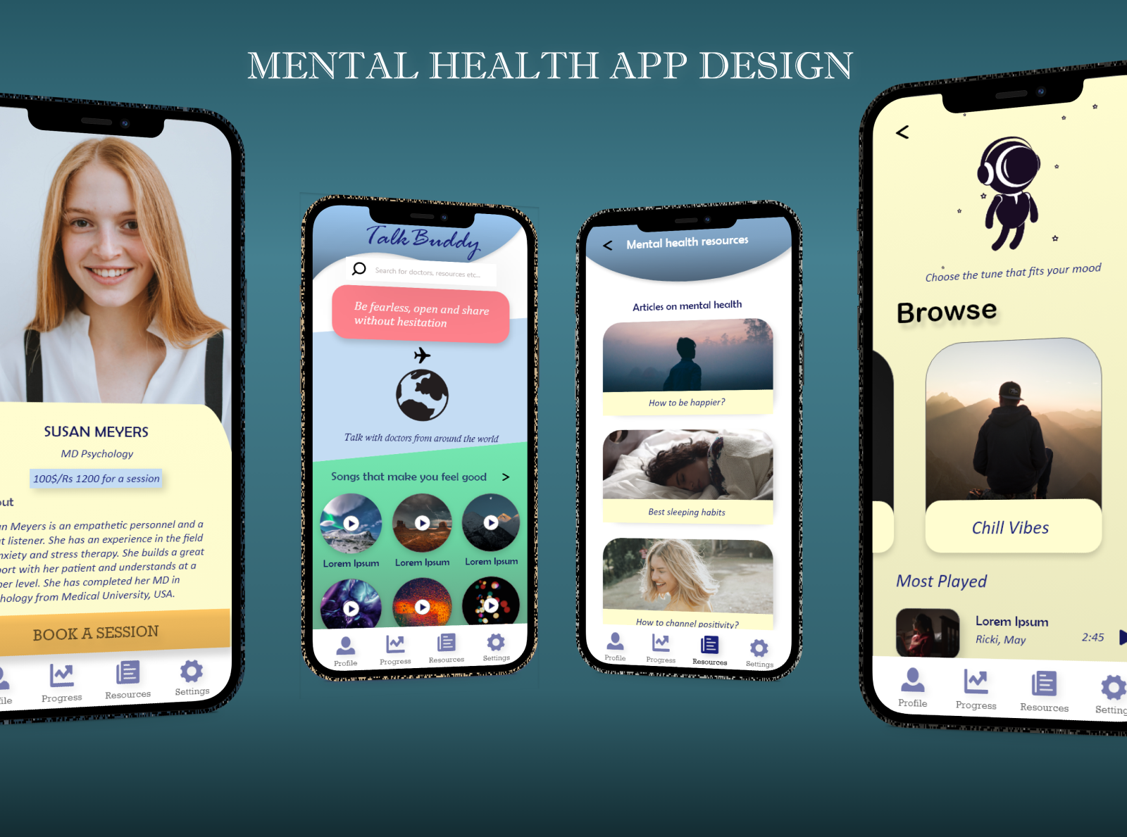 UX design for the mental health app by Debjani Dutta Gupta on Dribbble