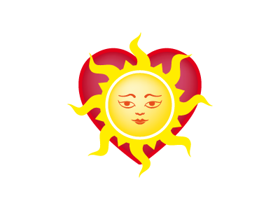 Logo proposal 2 aztec concept heart logo logo design sun vector