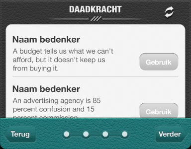 Speech Progress Screen interface iphone leather