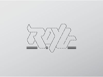 Razor Inspired Logo ascii fun logo minimal razor