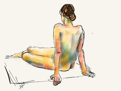 Live Sketch art design drawing girl graphic illustration ipad live nude painting pro sketch