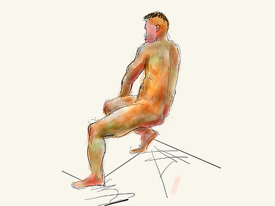 Live sketch art design drawing graphic illustration ipad live man nude painting pro sketch