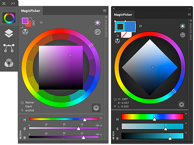 MagicPicker 6 for Photoshop, UI design app color picker color wheel colors design interface interface design magicpicker software tool ui ux ux design