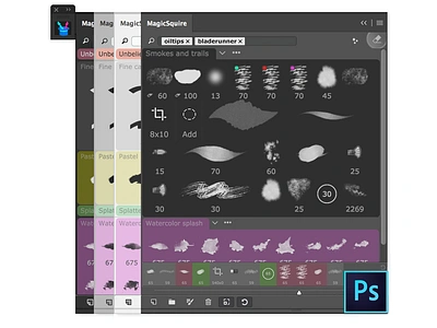 MagicSquire 3 for Photoshop, UI design app brushes color picker color wheel colors design extension interface interface design magicsquire photoshop photoshop actions photoshop brushes plugin software software design tool ui ux ux design
