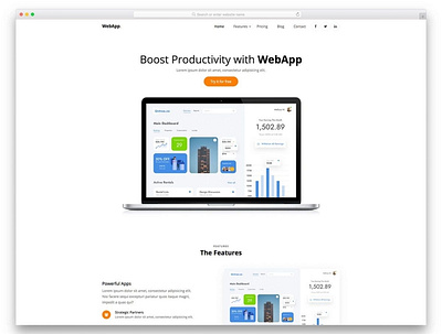 Webapp - Boost your productivity 3d animation branding design graphic design illustration logo modern website motion graphics productivity ui vector website