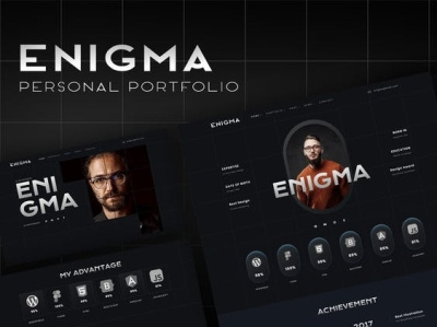 Enigma - Portfolio Website branding design illustration wordpress
