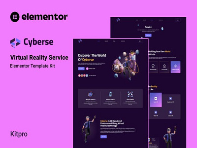 Cyberse - Virtual Reality Service branding graphic design modern responsive ui wordpress