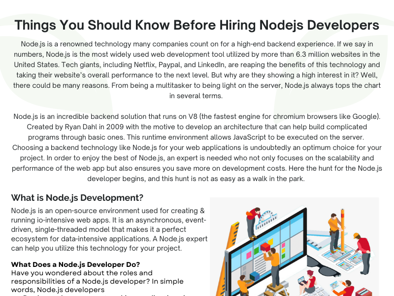 Things You Should Know Before Hiring Node.js Developers by 75way ...