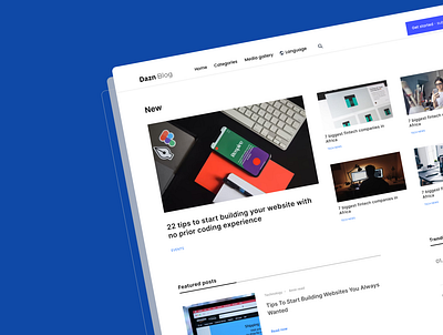 Blog Site design figma ui ux