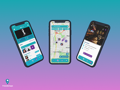 Application de friends mapping figma friends graphic design maps ui ux