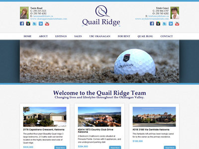 Quail Ridge Real Estate css html interface design logo real estate web design wordpress