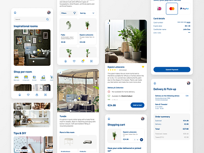 Ikea redesign Mobile app app checkout ecommerce flat flat design furniture ikea mobile payments