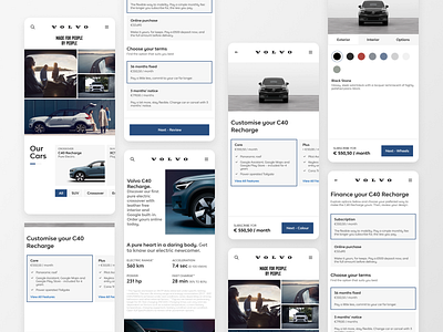 Concept: Volvo app app blue cars clean concept ecommerce finance mobile payment volvo white