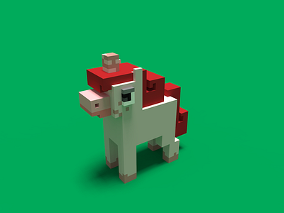 Unicorn 3d 3dmodels animals fantasy magicavoxel unicorns voxel art voxels