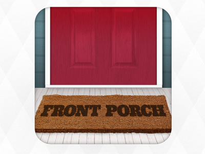 iOS logo icon for an app door icon ios iphone logo porch texture