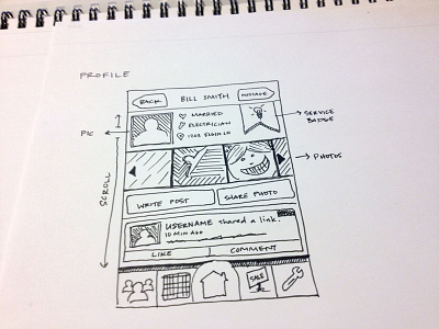 UX Sketch Profile mobile sketch user experience ux