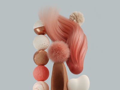 🎈 3d abstract art direction ffffffff fluff fluffy fluffy fluff hair render